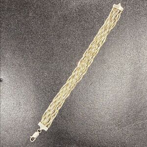 Elegant Sterling Silver Braided Women's Bracelet